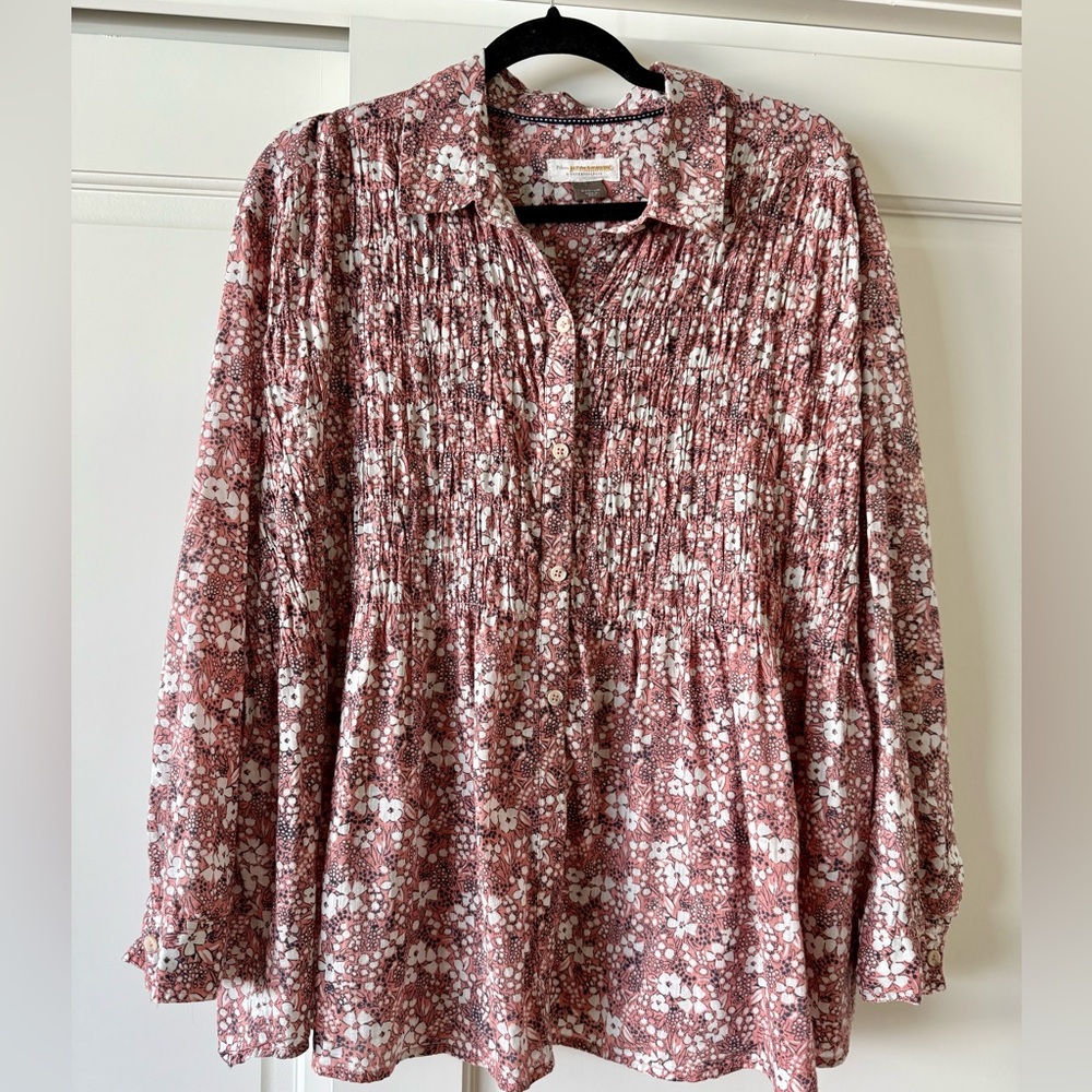 Pilcro for Anthropologie Floral Button-Up